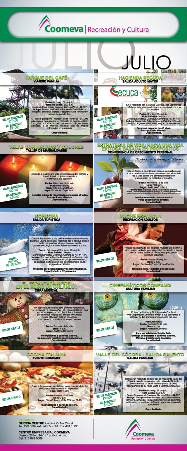 Mailing - Eventos del mes